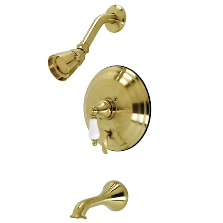 Kingston Brass KB36370PL Tub and Shower Faucet, Brushed Brass KB36370PL